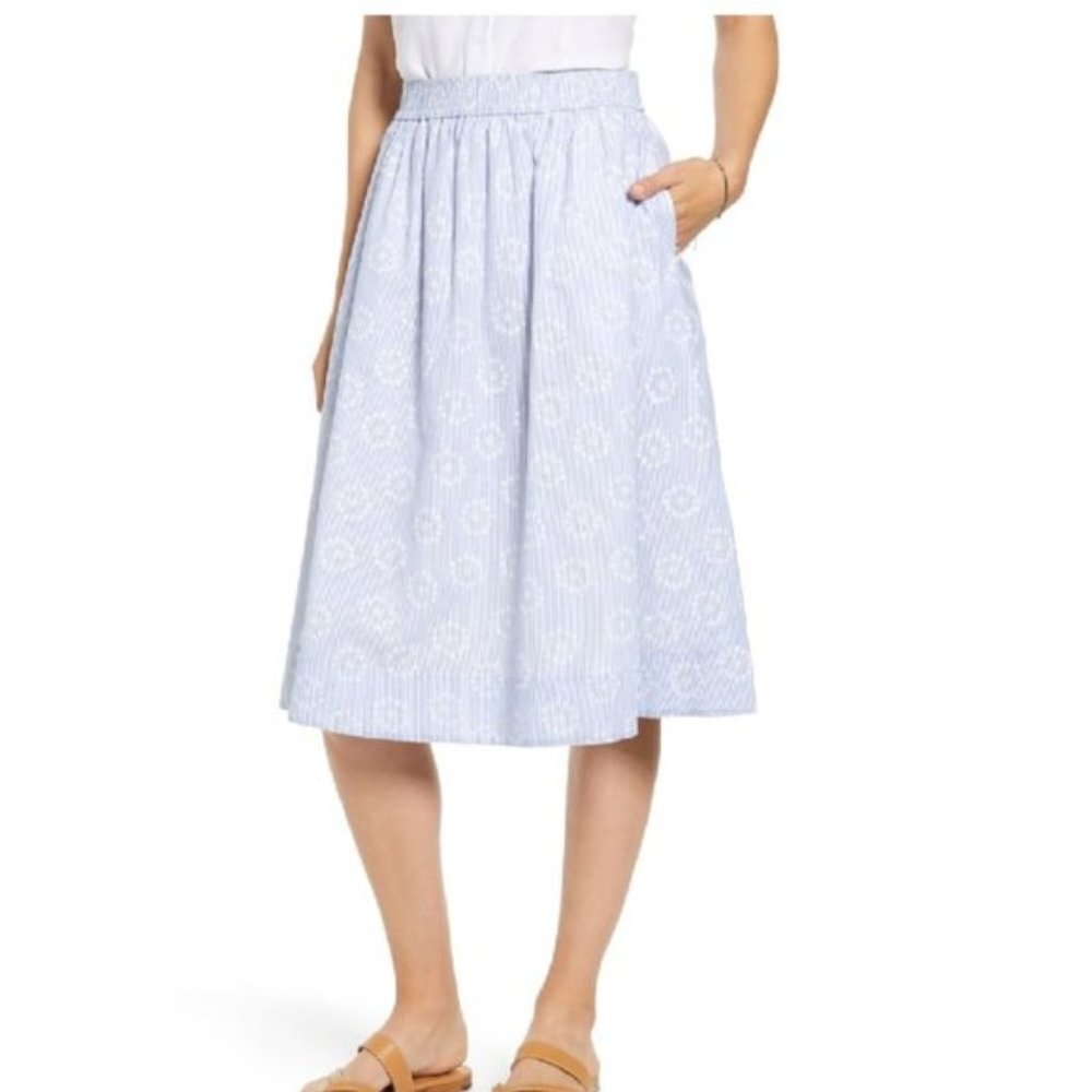 1901 Stripe Eyelet Full Skirt